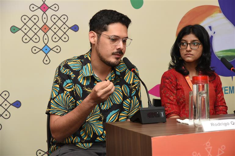 Press Conference with teams of ‘Lost Horse’, ‘They Call Me Panzer’ and ‘Lesson Learned’ at 55th IFFI 2024, in Goa on November 28, 2024.