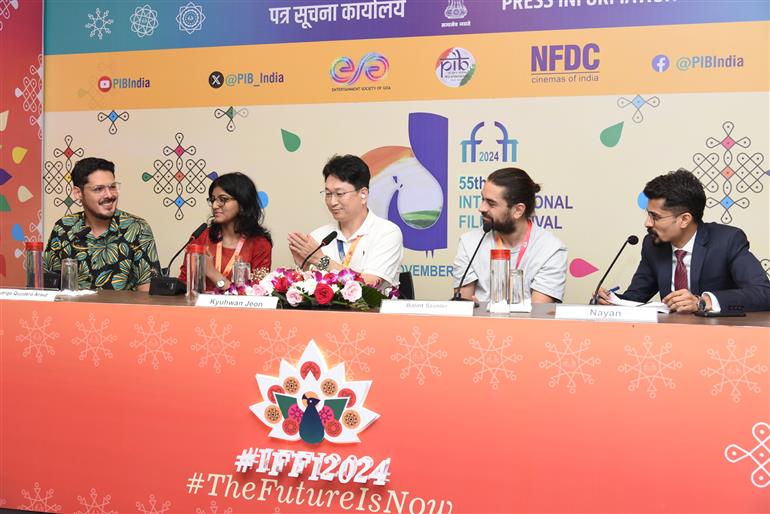 Press Conference with teams of ‘Lost Horse’, ‘They Call Me Panzer’ and ‘Lesson Learned’ at 55th IFFI 2024, in Goa on November 28, 2024.