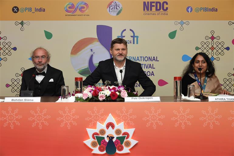 Press Conference with Team of Closing movie of 55th IFFI ‘Dry Season’, in Goa on November 28, 2024.