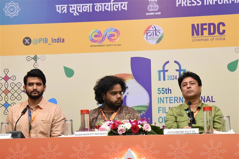 Scenes from press conference with teams of ‘Monihara’ and ‘Juiphool’ at 55th IFFI 2024, in Goa on November 28, 2024.