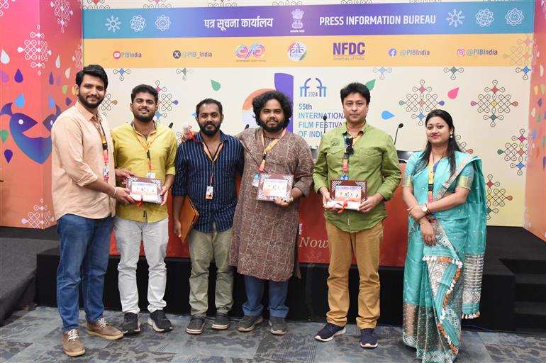  Press Conference by team of malayalam Movie ‘Aadujeevitham’ at 55th IFFI 2024, in Goa on November 28, 2024.