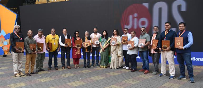 Felicitation of Jury Members of the Category of Best Web Series OTT Award at 55th IFFI 2024, in Goa on November 28, 2024.