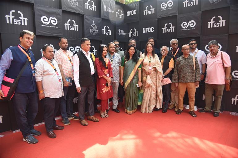Felicitation of Jury Members of the Category of Best Web Series OTT Award at 55th IFFI 2024, in Goa on November 28, 2024.
