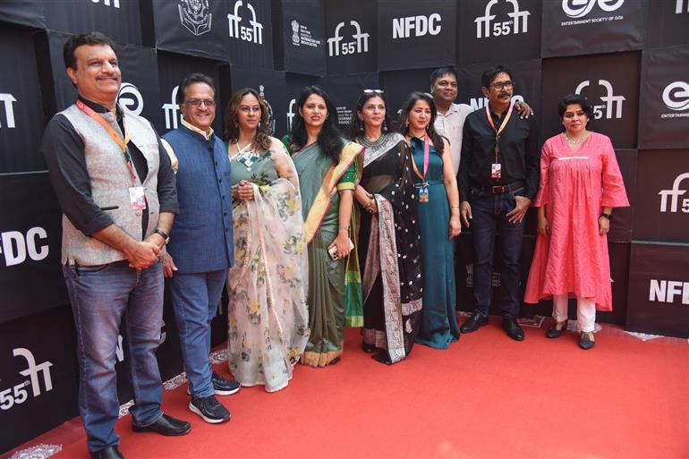 Felicitation of Jury Members of the Category of Best Web Series OTT Award at 55th IFFI 2024, in Goa on November 28, 2024.