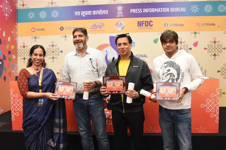 Press Conference with Jury of ‘Best Web Series OTT Award 2024’ Shri Madhur Bhandarkar, Krishana Hebbale & Harish Shankar at 55th IFFI, in Goa on November 28, 2024. 