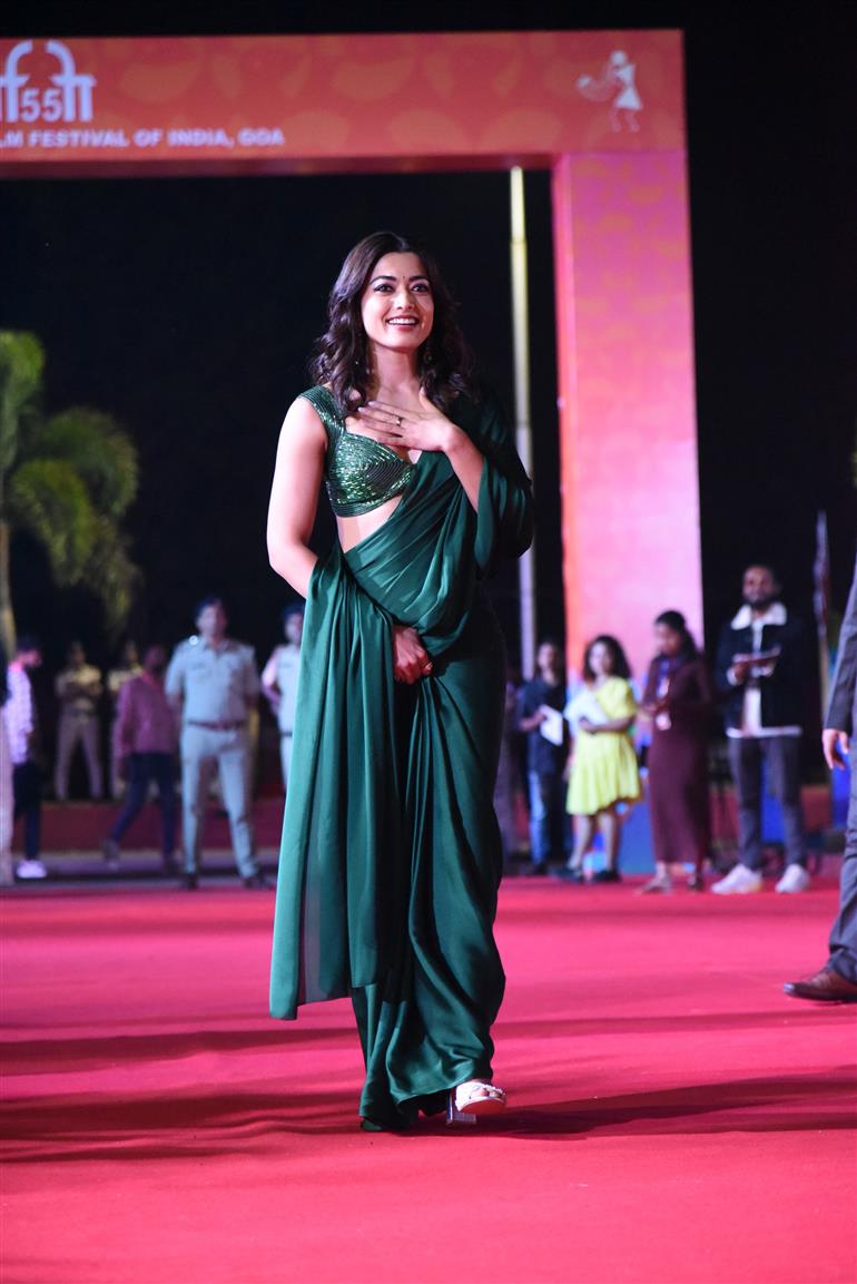 Rashmika Mandanna and Other Stars Grace the Red Carpet at 55th IFFI Closing Ceremony, in Goa on November 28, 2024.