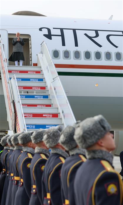 प्रधानमंत्री श्री नरेन्द्र मोदी 22 अक्टूबर, 2024 को रूस के कज़ान पहुंचे।:Prime Minister