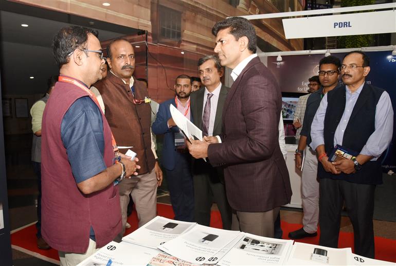 The Minister of State for Rural Development and Communications, Dr. Chandra Sekhar Pemmasani at International Workshop on Modern Technologies in Survey-Resurvey for Urban Land Records, in New Delhi on October 22, 2024.