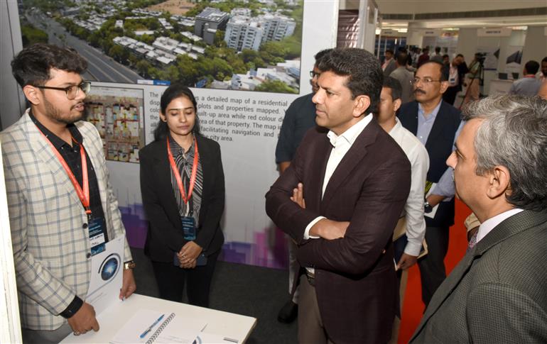 The Minister of State for Rural Development and Communications, Dr. Chandra Sekhar Pemmasani at International Workshop on Modern Technologies in Survey-Resurvey for Urban Land Records, in New Delhi on October 22, 2024.