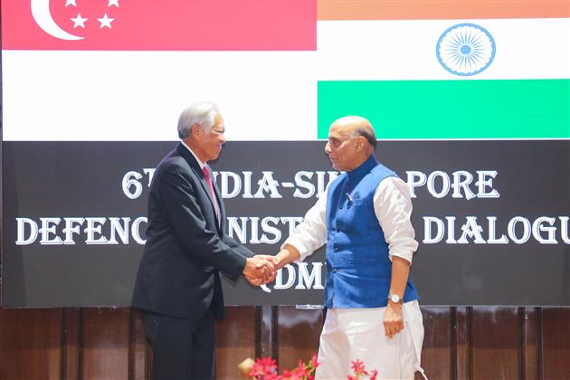 The Union Minister for Defence, Shri Rajnath Singh and the Minister of Defence, Singapore, Dr Ng Eng Hen co-chaired the sixth India-Singapore Defence Ministers’ Dialogue (DMD), in New Delhi on October 22, 2024.