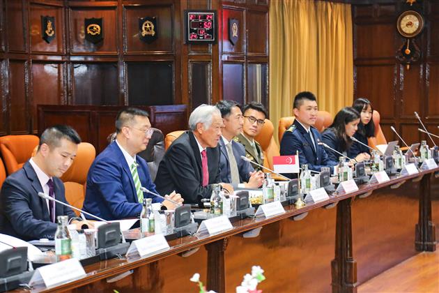 The Union Minister for Defence, Shri Rajnath Singh and the Minister of Defence, Singapore, Dr Ng Eng Hen co-chaired the sixth India-Singapore Defence Ministers’ Dialogue (DMD), in New Delhi on October 22, 2024.