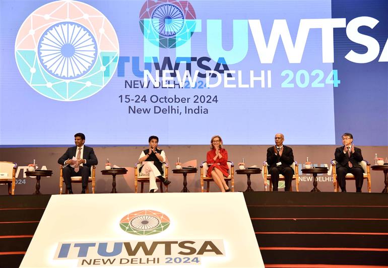 The Union Minister of Communications and Development of North Eastern Region (DoNER), Shri Jyotiraditya M. Scindia graced the Closing Ceremony of the ITU-WTSA 2024 at Bharat Mandapam, in New Delhi on October 24, 2024. 
