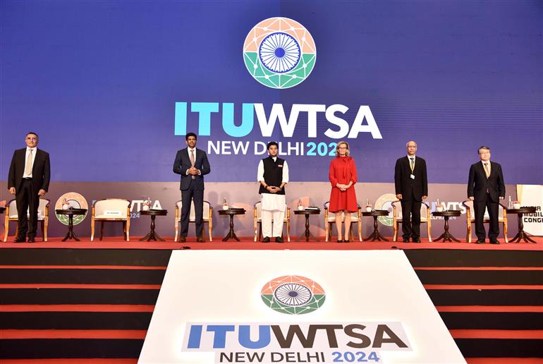 The Union Minister of Communications and Development of North Eastern Region (DoNER), Shri Jyotiraditya M. Scindia graced the Closing Ceremony of the ITU-WTSA 2024 at Bharat Mandapam, in New Delhi on October 24, 2024. 