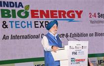 The Union Minister for Petroleum and Natural Gas, Shri Hardeep Singh Puri addressing at the India Bio-Energy & Tech Expo 2024 (IBETE) event at Yashobhoomi, in New Delhi on September 02, 2024.