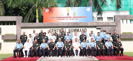 The Chief of Defence Staff General Anil Chauhan attends First Joint Commanders’ Conference, in Lucknow on September 04, 2024.
