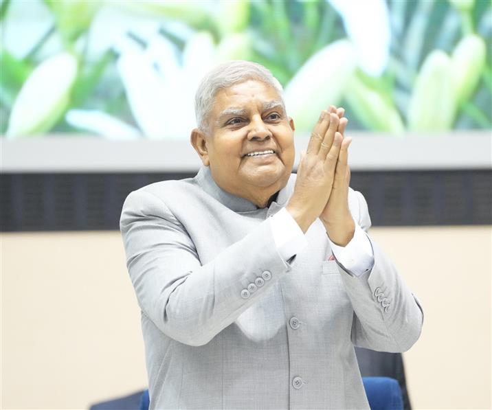 The Vice President, Shri Jagdeep Dhankhar at the International Literacy Day celebrations at Vigyan Bhavan, in New Delhi on September 08, 2024.