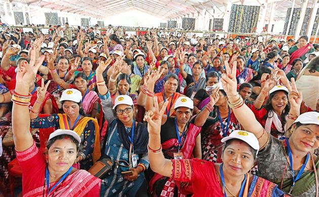Gathering at the foundation stone laying of various development projects, in Bhubaneswar, Odisha on September 17, 2024. PM addressing on the occasion.