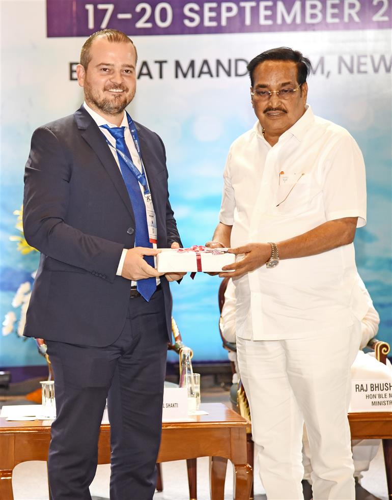 The Union Minister of Jal Shakti, Shri C R Patil at the inauguration of the 8th India Water Week, in New Delhi on September 17, 2024.
