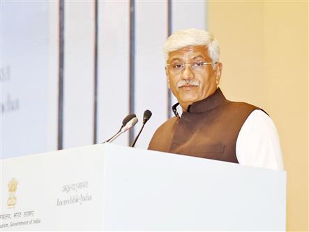 The Union Minister of Culture and Tourism, Shri Gajendra Singh Shekhawat addressing the gathering at World Tourism Day Celebrations, in New Delhi on September 27, 2024.