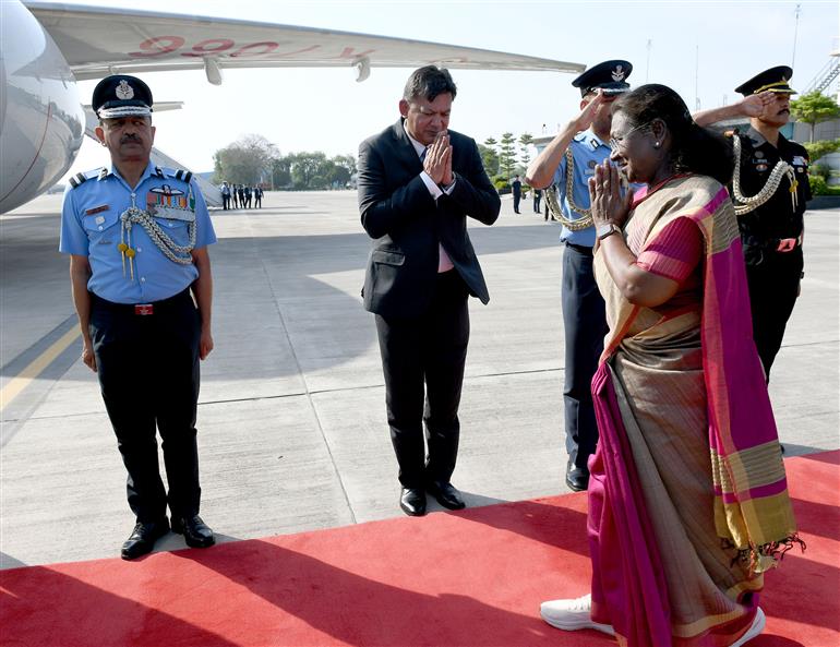 The President of India, Smt. Droupadi Murmu departs for State visits to Portugal and the Slovak Republic from New Delhi on April 06, 2025.