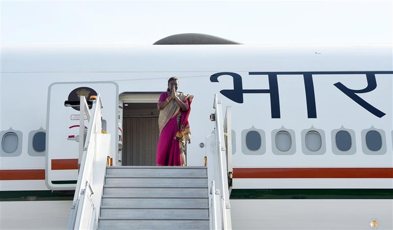 The President of India, Smt. Droupadi Murmu departs for State visits to Portugal and the Slovak Republic from New Delhi on April 06, 2025.