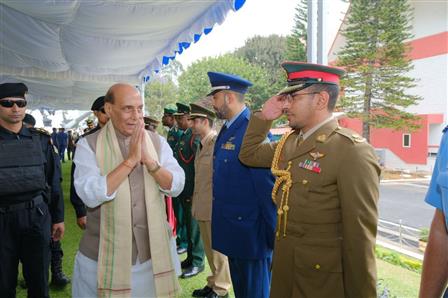 The Union Minister for Defence, Shri Rajnath Singh attends the Convocation Ceremony of the 80th Staff Course of Defence Services Staff College (DSSC), Wellington, in Tamil Nadu on April 10, 2025.