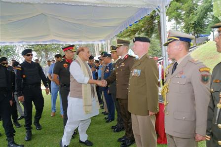 The Union Minister for Defence, Shri Rajnath Singh attends the Convocation Ceremony of the 80th Staff Course of Defence Services Staff College (DSSC), Wellington, in Tamil Nadu on April 10, 2025.