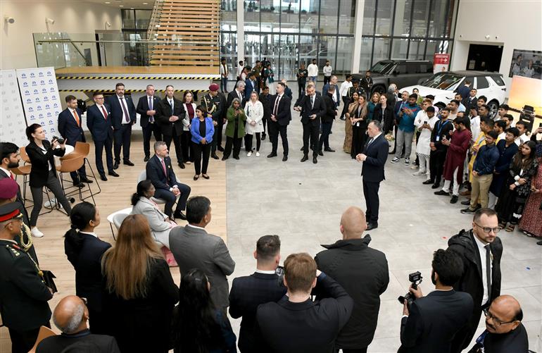 The President of India, Smt. Droupadi Murmu visits the Jaguar Land Rover Factory at Nitra, in Slovakia on April 10, 2025.
