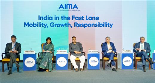 The Union Minister of Road Transport and Highways, Shri Nitin Gadkari attends the Annual National Highways Excellence Award Ceremony at Bharat Mandapam, in New Delhi on April 15, 2025.