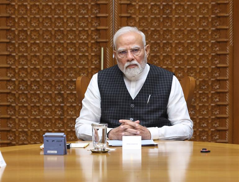 PM chairs meeting of Cabinet Committee on Security (CCS), in New Delhi on April 23, 2025.:Prime Minister