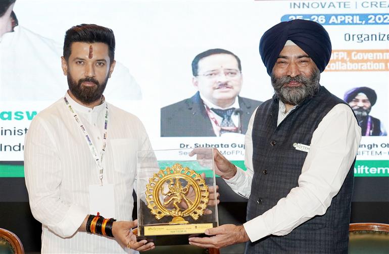 The Union Minister of Food Processing Industries, Shri Chirag Paswan at the inauguration of SUFALAM-2025 event at National Institute of Food Technology, Kundli, in Haryana on April 25, 2025.
