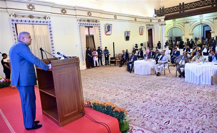 The Vice President of India, Shri Jagdeep Dhankhar addressing the Inaugural Session of the Conference of Vice-Chancellors of State, Central and Private Universities of Tamil Nadu at Raj Bhavan in Udhagamandalam, Tamil Nadu on April 25, 2025.
