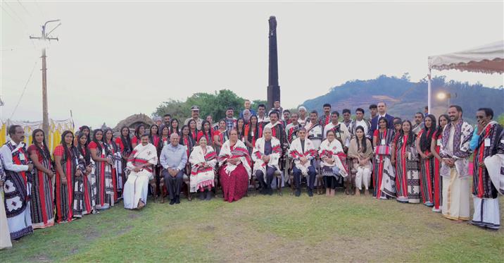 The Vice President of India, Shri Jagdeep Dhankhar and Dr. Sudesh Dhankhar at Muthanadu Mund Toda Temple in the Nilgiris, Tamil Nadu on April 25, 2025.