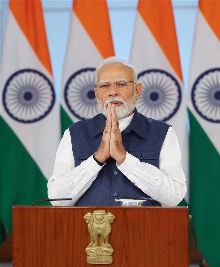 PM addresses the ‘Rozgar Mela’ via video conferencing on April 26, 2025.