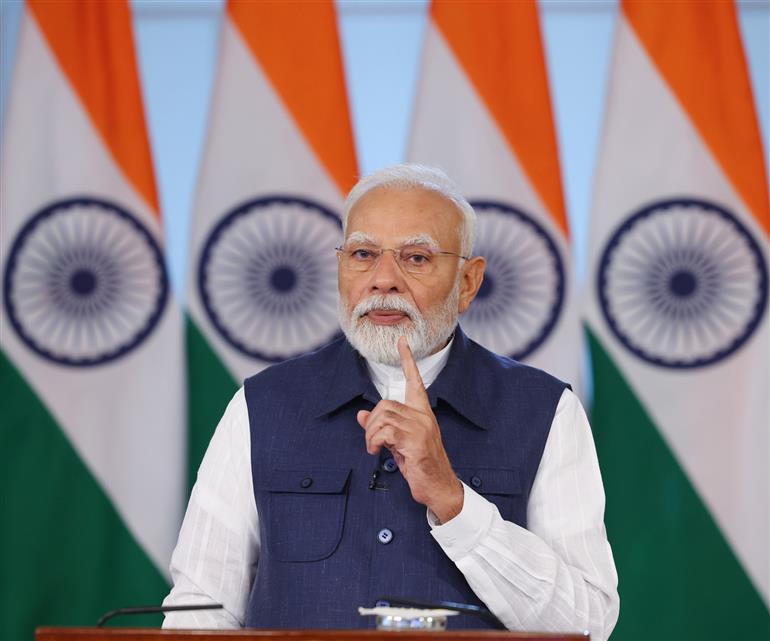 PM addresses the ‘Rozgar Mela’ via video conferencing on April 26, 2025.