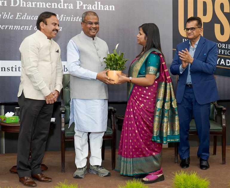 The Union Minister for Education, Shri Dharmendra Pradhan attends at Launch of ‘Scaling Mount UPSC, Inspiring Stories of Young IAS Officers’ in New Delhi on April 28, 2025.