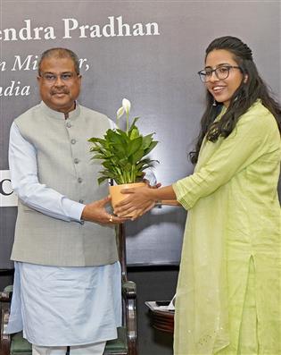 The Union Minister for Education, Shri Dharmendra Pradhan attends at Launch of ‘Scaling Mount UPSC, Inspiring Stories of Young IAS Officers’ in New Delhi on April 28, 2025.