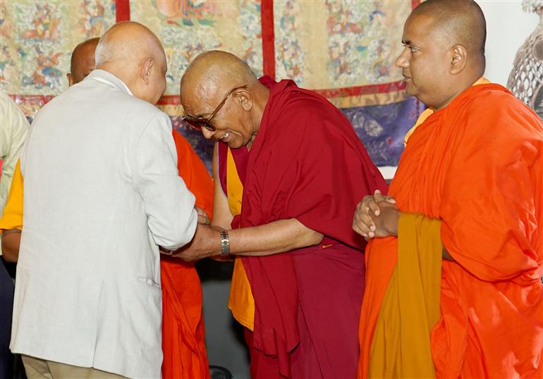 Glimpses of the Exposition of the sacred Buddha Relic of Sarnath at Vietnam during the gala celebrations of the United Nations (UN) Day of Vesak 2025, in New Delhi on April 30, 2025.
