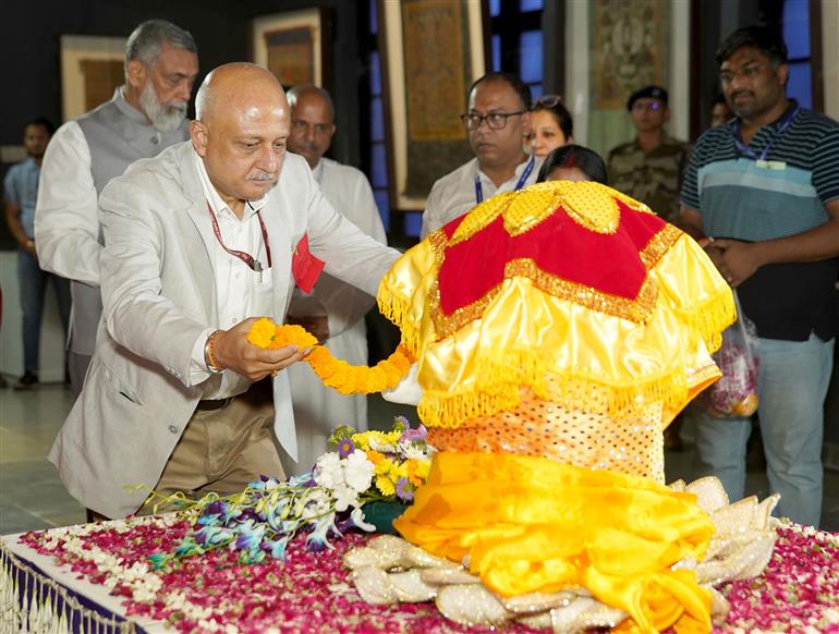 Glimpses of the Exposition of the sacred Buddha Relic of Sarnath at Vietnam during the gala celebrations of the United Nations (UN) Day of Vesak 2025, in New Delhi on April 30, 2025.