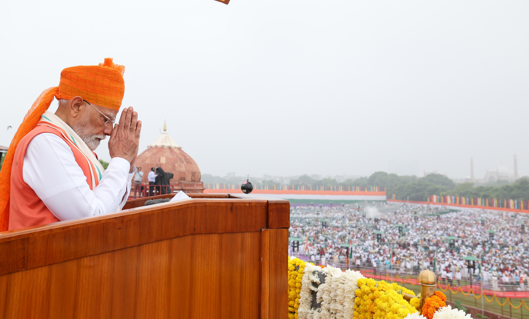 PM addressing the Nation on the occasion of 79th Independence Day celebrations at Red Fort, in Delhi on August 15, 2025.