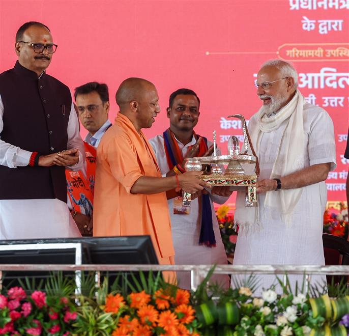 PM graced the public event held on the sidelines of the foundation stone laying and inauguration of the multiple development projects at Varanasi, in Uttar Pradesh on August 02, 2025.