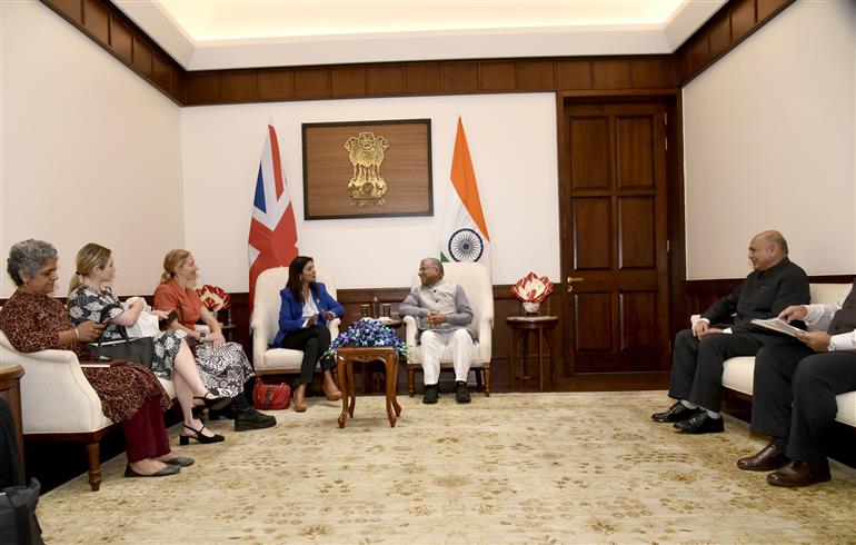A Parliamentary Delegation from the United Kingdom called on the Deputy Chairman of Rajya Sabha, Shri Harivansh at Parliament House, in New Delhi on August 04, 2025.