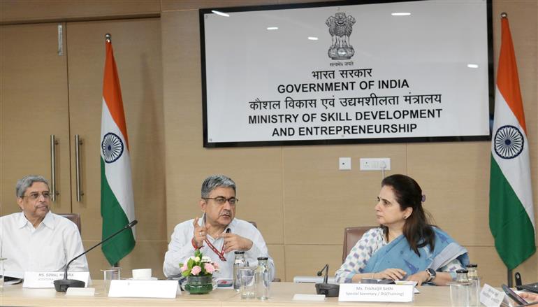 The Secretary, MSDE, Shri Rajit Punhani attends two-day workshop, “Skilled Bharat, Saksham Bharat” with States and Union Territories, in New Delhi on August 05, 2025.
