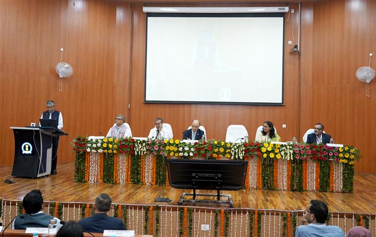 The Secretary, Ministry of Ayush, Shri Vaidya Rajesh Kotecha addressing at the inauguration of the WHO-IRCH Workshop on Herbal Medicine Safety and Regulations organised by the Ministry of Ayush in collaboration with the World Health Organization (WHO) at PCIM&H, Ghaziabad, in Uttar Pradesh on August 06, 2025.