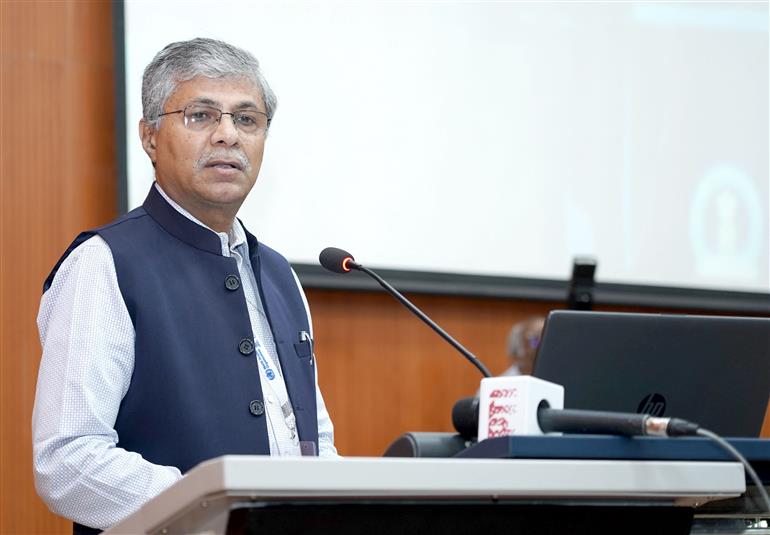 The Secretary, Ministry of Ayush, Shri Vaidya Rajesh Kotecha addressing at the inauguration of the WHO-IRCH Workshop on Herbal Medicine Safety and Regulations organised by the Ministry of Ayush in collaboration with the World Health Organization (WHO) at PCIM&H, Ghaziabad, in Uttar Pradesh on August 06, 2025.