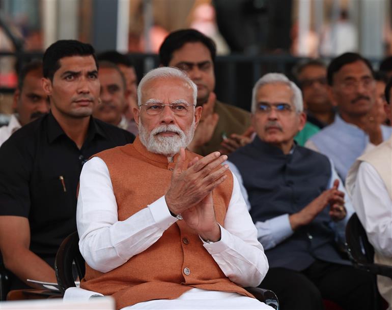 PM at the inauguration of Kartavya Bhawan-3 at Kartavya Path, in New Delhi on August 06, 2025.
