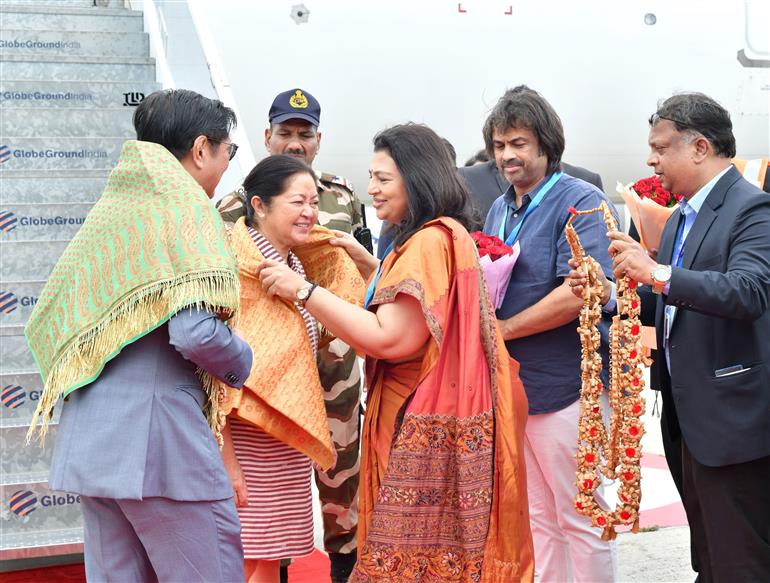 The President of the Republic of Philippines, Mr. Ferdinand Romualdez Marcos Jr. arrived at Kempegowda International Airport in Bangalore, on August 07, 2025.  