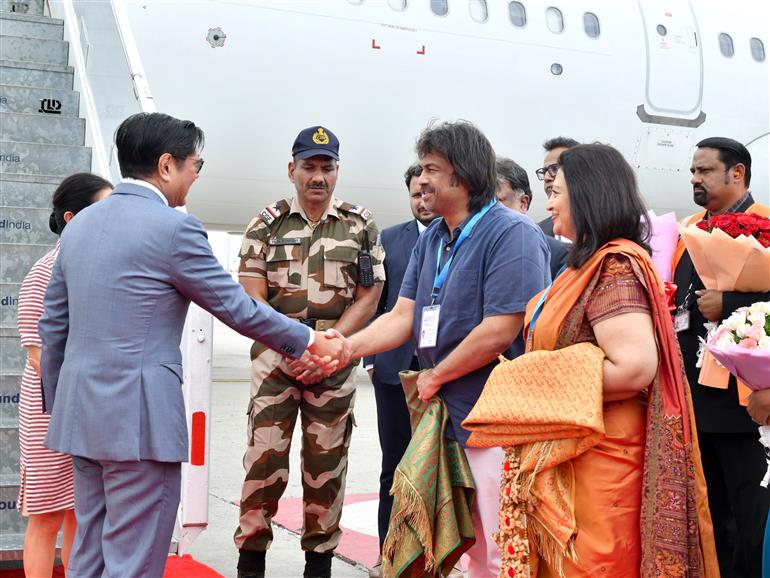 The President of the Republic of Philippines, Mr. Ferdinand Romualdez Marcos Jr. arrived at Kempegowda International Airport in Bangalore, on August 07, 2025.  