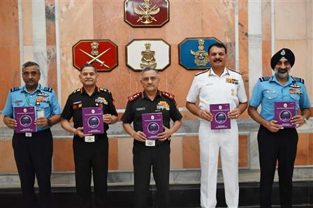 The Chief of Defence Staff (CDS) General Anil Chauhan and the Secretary, Department of Military Affairs formally released the declassified versions of the Joint Doctrines for Cyberspace Operations and Amphibious Operations during the Chiefs of Staff Committee meeting, in New Delhi on August 07, 2025.
