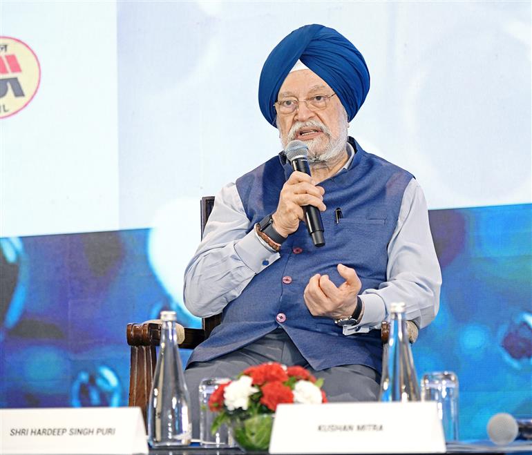 The Union Minister of Petroleum and Natural Gas, Shri Hardeep Singh Puri addressing the Pioneer Biofuels 360 Summit, in New Delhi on August 08, 2025.